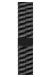 Apple Watch Uyumlu Metal Hasır Kordon Siyah